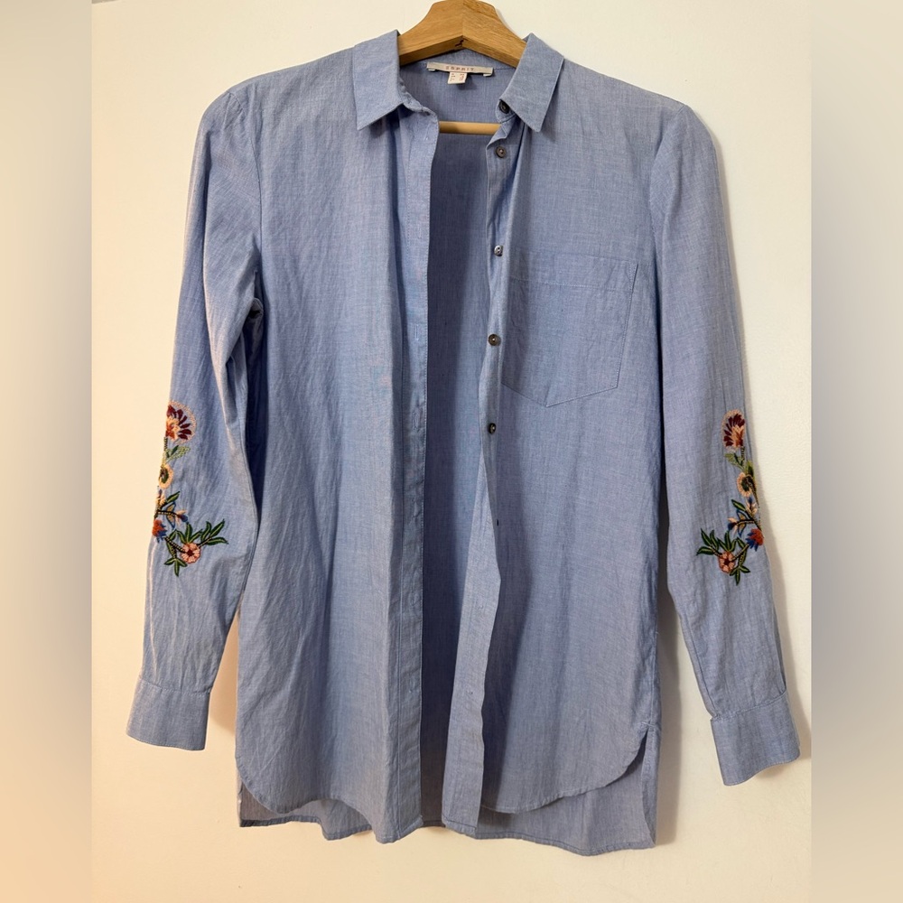 Esprit Blue Embroidered Women’s Shirt